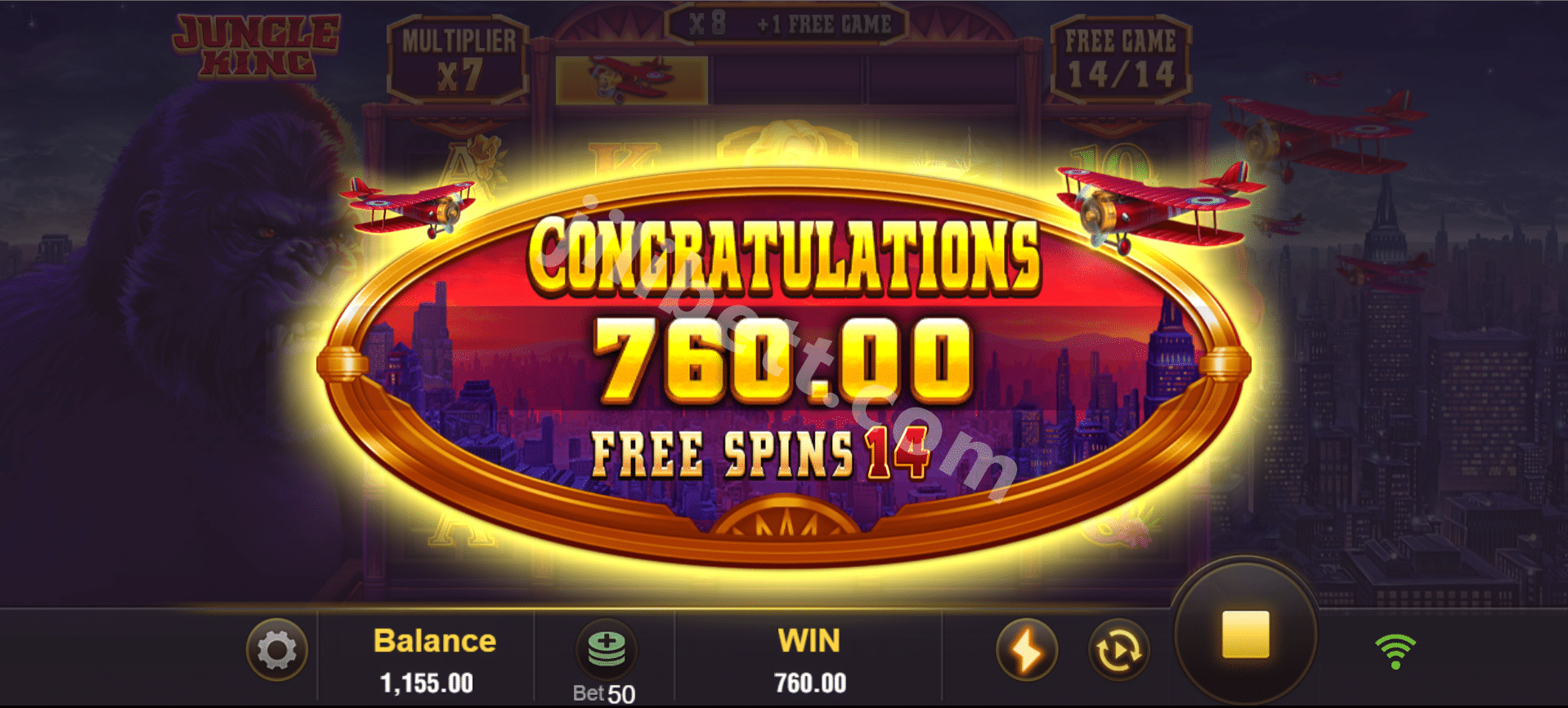 Jungle King Free Spin